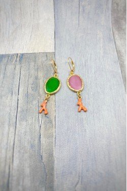 Boucles d'oreille originale de fabrication artisanale  Aniki bijoux