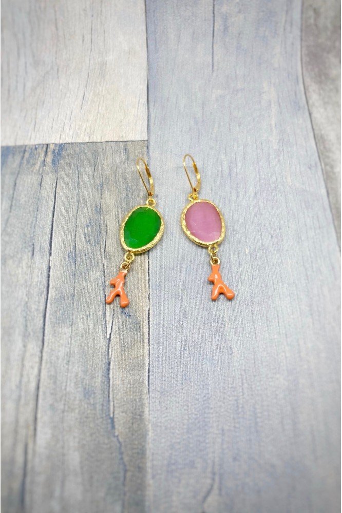 Boucles d'oreille originale de fabrication artisanale  Aniki bijoux