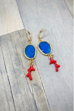 Boucles d'oreille originale de fabrication artisanale  Aniki bijoux