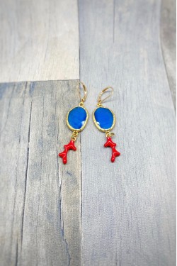 Boucles d'oreille originale de fabrication artisanale  Aniki bijoux