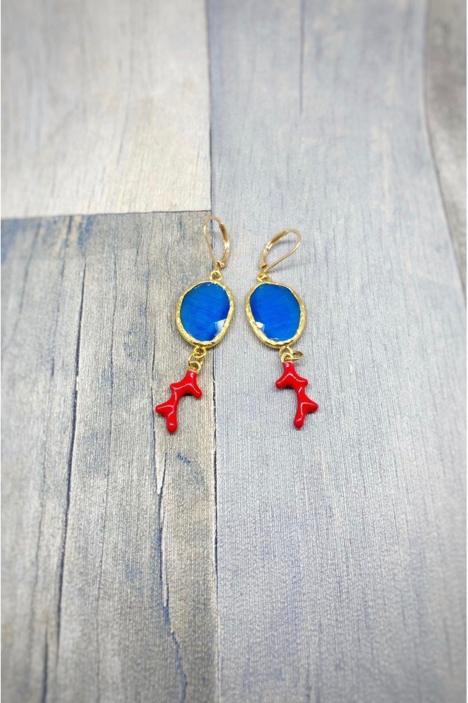 Boucles d'oreille originale de fabrication artisanale  Aniki bijoux