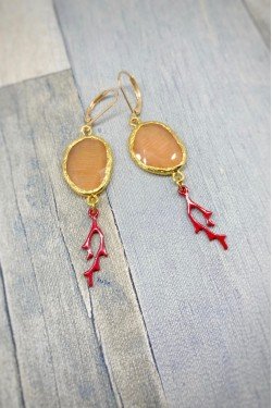 Boucles d'oreille originale de fabrication artisanale  Aniki bijoux