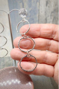 Boucles d'oreille originale de fabrication artisanale  Aniki bijoux