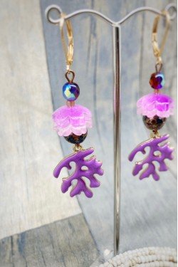 Boucles d'oreille originale de fabrication artisanale  Aniki bijoux