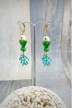 Boucles d'oreille originale de fabrication artisanale  Aniki bijoux