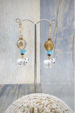 Boucles d'oreille originale de fabrication artisanale  Aniki bijoux