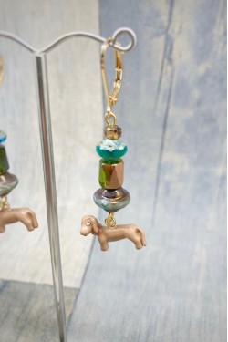Boucles d'oreille originale de fabrication artisanale  Aniki bijoux