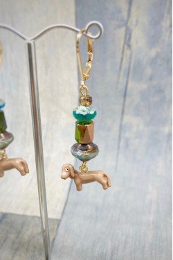 Boucles d'oreille originale de fabrication artisanale  Aniki bijoux