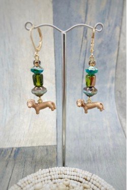 Boucles d'oreille originale de fabrication artisanale  Aniki bijoux