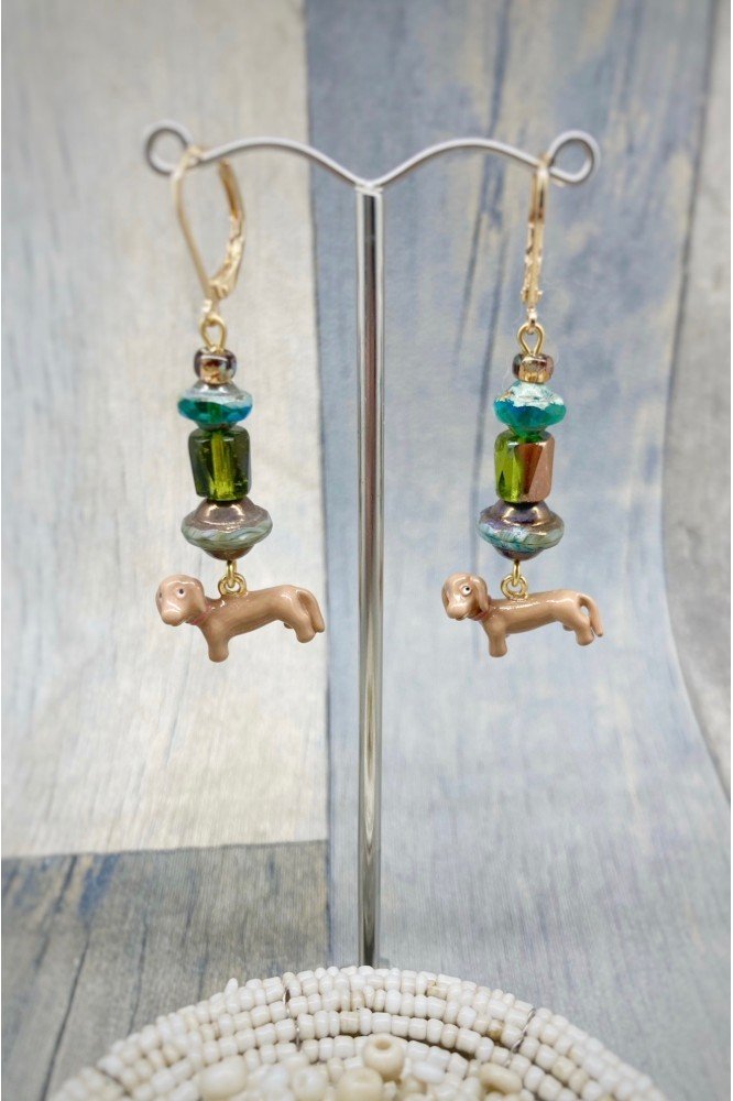 Boucles d'oreille originale de fabrication artisanale  Aniki bijoux