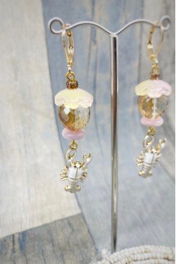 Boucles d'oreille originale de fabrication artisanale  Aniki bijoux