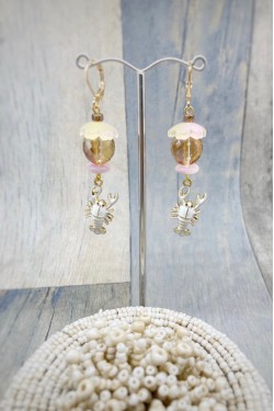 Boucles d'oreille originale de fabrication artisanale  Aniki bijoux