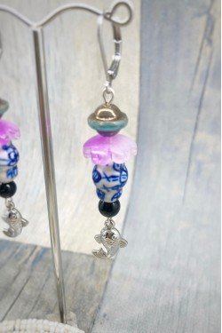 Boucles d'oreille originale de fabrication artisanale  Aniki bijoux