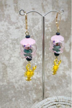 Boucles d'oreille originale de fabrication artisanale  Aniki bijoux