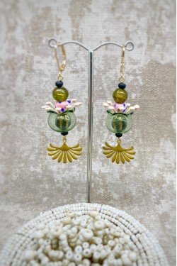 Boucles d'oreille originale de fabrication artisanale  Aniki bijoux