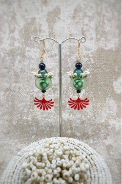 Boucles d'oreille originale de fabrication artisanale  Aniki bijoux