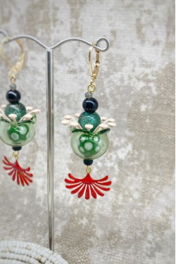Boucles d'oreille originale de fabrication artisanale  Aniki bijoux