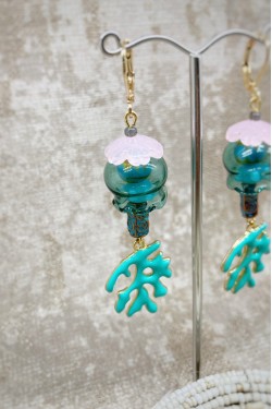Boucles d'oreille originale de fabrication artisanale  Aniki bijoux