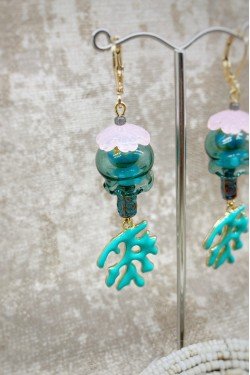 Boucles d'oreille originale de fabrication artisanale  Aniki bijoux