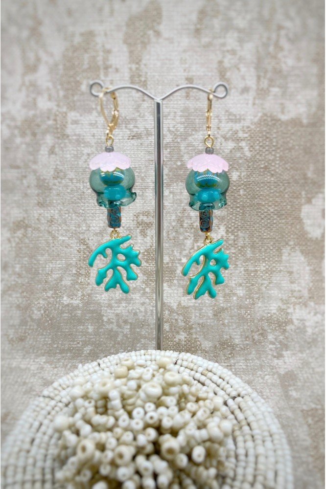 Boucles d'oreille originale de fabrication artisanale  Aniki bijoux