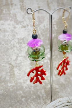 Boucles d'oreille originale de fabrication artisanale  Aniki bijoux