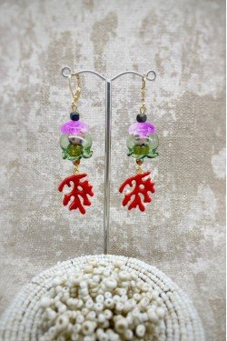 Boucles d'oreille originale de fabrication artisanale  Aniki bijoux