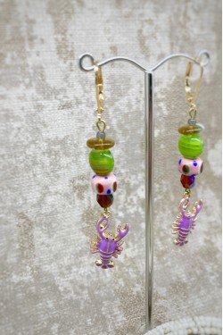 Boucles d'oreille originale de fabrication artisanale  Aniki bijoux