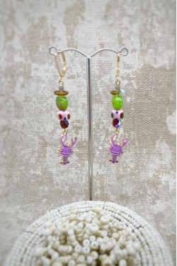 Boucles d'oreille originale de fabrication artisanale  Aniki bijoux