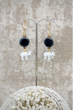 Boucles d'oreille originale de fabrication artisanale  Aniki bijoux