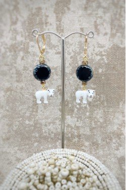 Boucles d'oreille originale de fabrication artisanale  Aniki bijoux