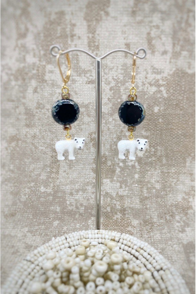 Boucles d'oreille originale de fabrication artisanale  Aniki bijoux