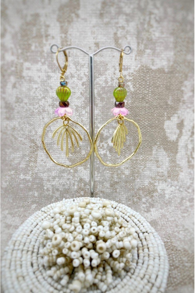 Boucles d'oreille originale de fabrication artisanale  Aniki bijoux