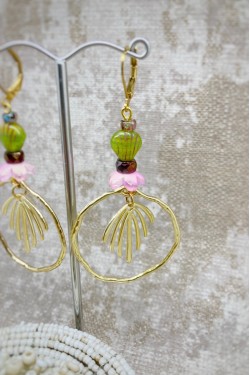 Boucles d'oreille originale de fabrication artisanale  Aniki bijoux