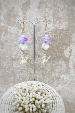 Boucles d'oreille originale de fabrication artisanale  Aniki bijoux