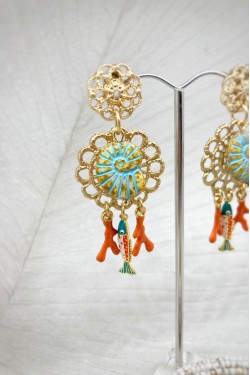 Boucles d'oreille originale de fabrication artisanale  Aniki bijoux