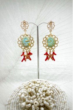 Boucles d'oreille originale de fabrication artisanale  Aniki bijoux