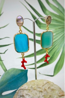 Boucles d'oreille originale de fabrication artisanale  Aniki bijoux