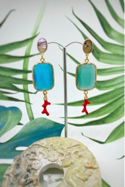 Boucles d'oreille originale de fabrication artisanale  Aniki bijoux