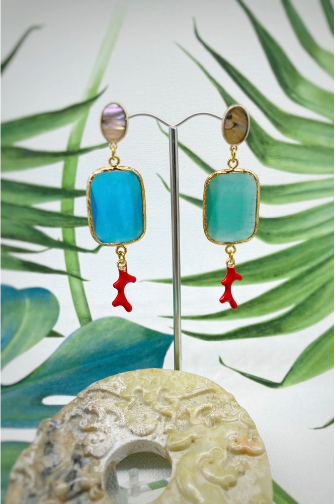 Boucles d'oreille originale de fabrication artisanale  Aniki bijoux