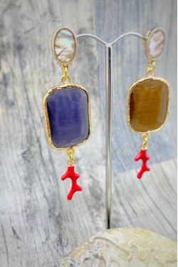 Boucles d'oreille originale de fabrication artisanale  Aniki bijoux