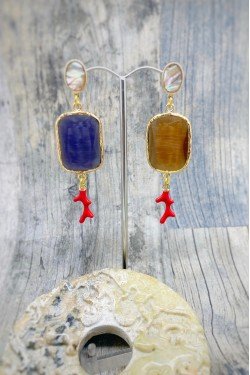 Boucles d'oreille originale de fabrication artisanale  Aniki bijoux