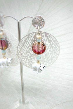 Boucles d'oreille originale de fabrication artisanale  Aniki bijoux