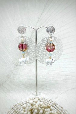 Boucles d'oreille originale de fabrication artisanale  Aniki bijoux