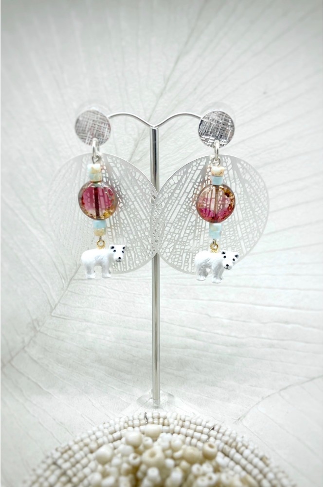 Boucles d'oreille originale de fabrication artisanale  Aniki bijoux