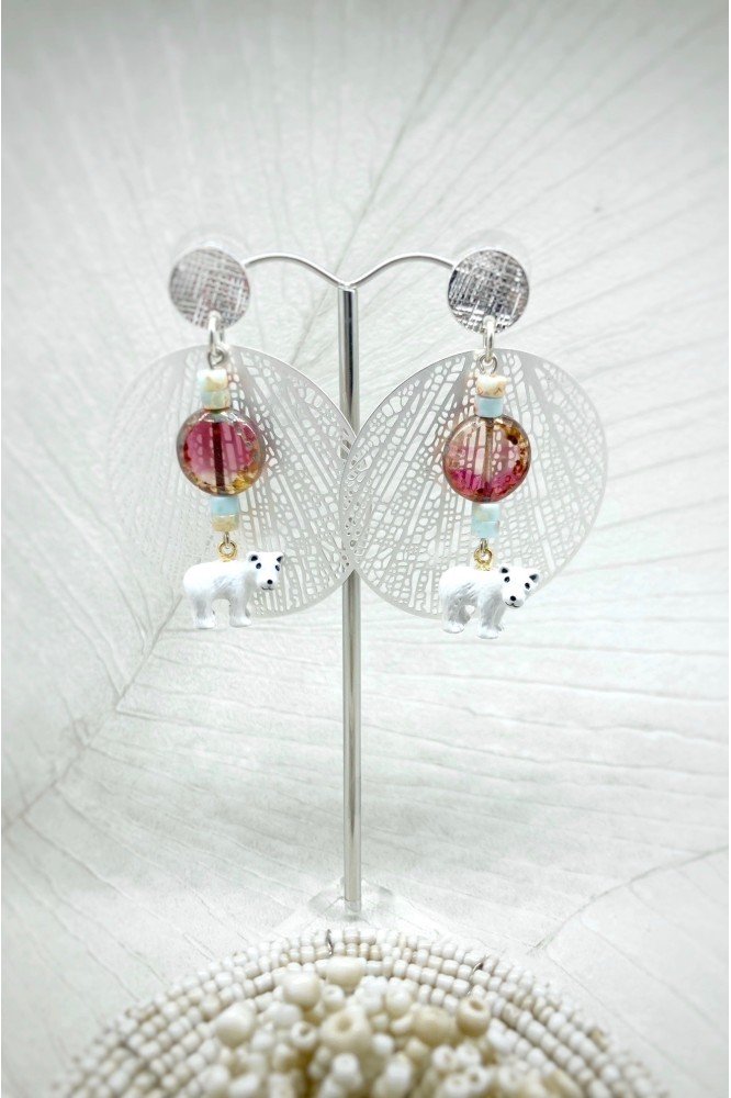 Boucles d'oreille originale de fabrication artisanale  Aniki bijoux