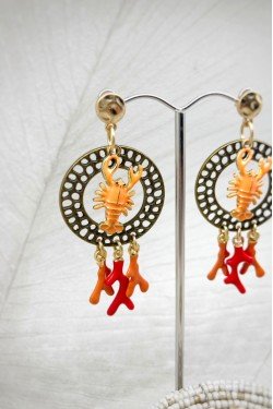 Boucles d'oreille originale de fabrication artisanale  Aniki bijoux