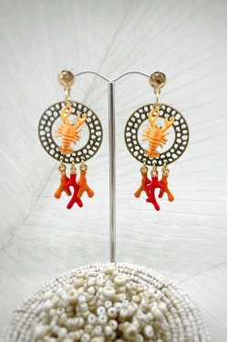 Boucles d'oreille originale de fabrication artisanale  Aniki bijoux