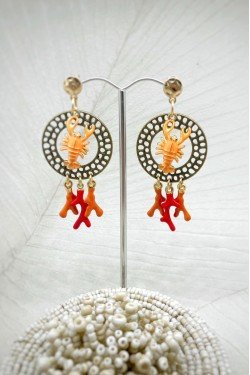 Boucles d'oreille originale de fabrication artisanale  Aniki bijoux