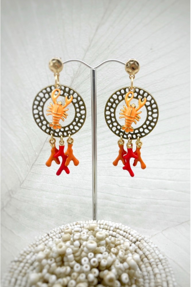 Boucles d'oreille originale de fabrication artisanale  Aniki bijoux