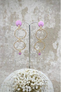 Boucles d'oreille originale de fabrication artisanale  Aniki bijoux